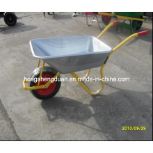 Wb6308 Galvanize Tray Wheelbarrow for Russian Market